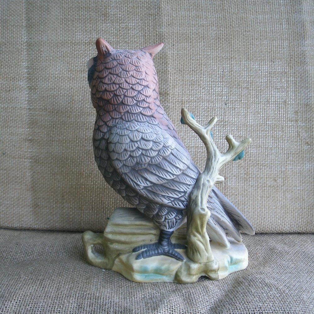 Vintage Large Homco Brown Owl Porcelain Figurine - Picture 5 of 16